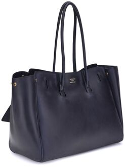 Balenciaga Blauwe Kalfslederen Bos Taurus Schoudertas