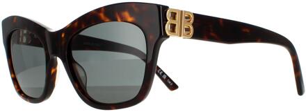 Balenciaga Cat Eye Dames Dark Havana en Gold Green Grijs BB0132S Bruin - One Size
