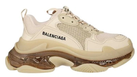 Balenciaga Clear Sole Triple S Sneakers Balenciaga , Beige , Dames - 42 Eu,40 Eu,41 Eu,34 EU
