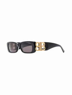 Balenciaga Dynasty Rectangle Sunglasses Balenciaga , Black , Dames - ONE Size,51 MM