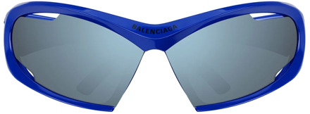 Balenciaga Extreme Sportieve Rechthoekige Zonnebril Balenciaga , Blue , Unisex - ONE Size