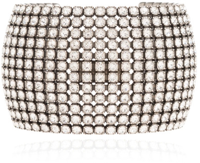 Balenciaga Glam kristalversierd armband Balenciaga , Gray , Dames - M,S