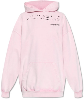 Balenciaga Hoodie met logo-print Balenciaga , Pink , Dames - M,S