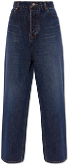 Balenciaga Jeans met logo Balenciaga , Blue , Dames - S,2Xs