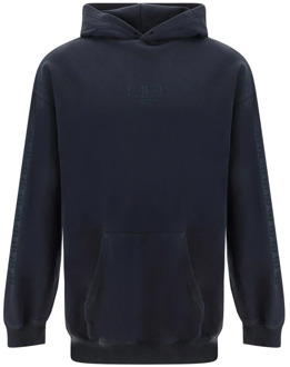 Balenciaga Katoenen sweatshirt met trekkoord capuchon Balenciaga , Blue , Heren - L,M,S