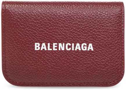 Balenciaga Leren portemonnee met logo Balenciaga , Red , Dames - ONE Size