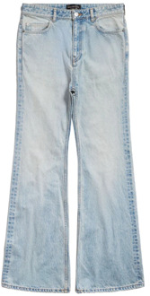 Balenciaga Lichtblauwe high-waisted wijde pijp jeans Balenciaga , Blue , Dames - W25,W26,W27