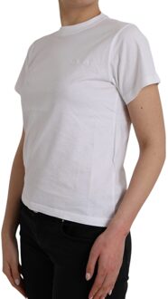 Balenciaga Logo T-shirt met Korte Mouwen Wit