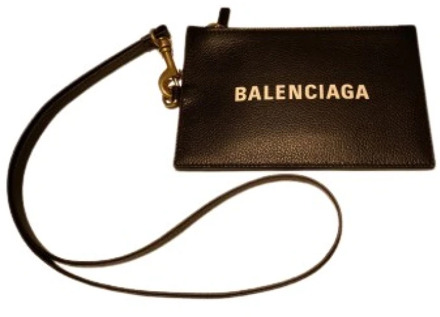 Balenciaga Luxe Leren Kaarthouder Organizer Balenciaga , Black , Unisex - ONE Size