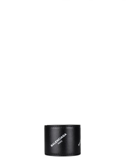 Balenciaga Monogram Slap Armband Balenciaga , Black , Heren - ONE Size