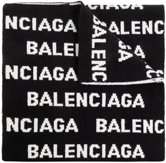 Balenciaga Omkeerbare wollen sjaal Balenciaga , Black , Dames - ONE Size