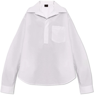 Balenciaga Overhemd met een zak Balenciaga , White , Dames - S,Xs