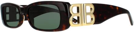 Balenciaga rechthoek dames donkere havana groen bb0096s - maat Bruin