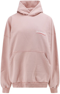 Balenciaga Roze hoodie met Maxi-logo Balenciaga , Pink , Dames - Xl,L,M,S