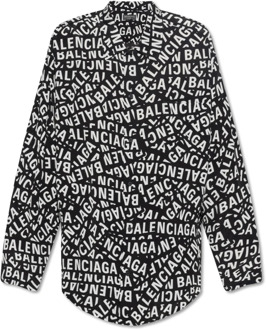 Balenciaga Shirt met logo Balenciaga , Black , Heren - 2Xl,L