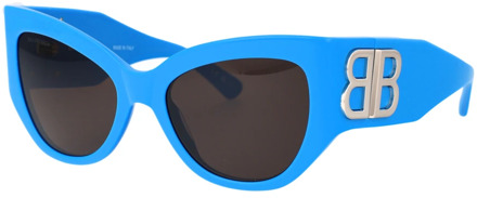 Balenciaga Stijlvolle zonnebril Bb0322S Balenciaga , Blue , Dames - 55 MM