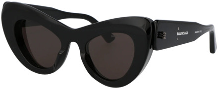 Balenciaga Stijlvolle zonnebril met Bb0204S ontwerp Balenciaga , Black , Dames - 49 MM