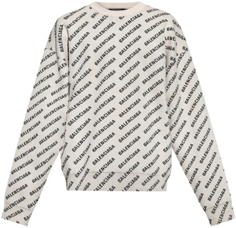 Balenciaga Sweater with monogram Balenciaga , Beige , Heren - M,Xs