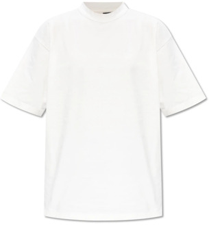 Balenciaga T-shirt met logo-opdruk Balenciaga , White , Dames - 2Xl,Xl,L,M,S,Xs,2Xs