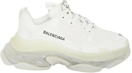 Balenciaga Triple S Sneaker Clear Sole - Wit Balenciaga , White , Dames - 36 Eu,40 Eu,39 Eu,38 Eu,37 EU