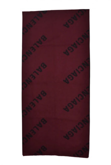 Balenciaga Tweekleurige zwarte en bordeauxrode sjaal Balenciaga , Red , Heren - ONE Size