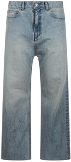 Balenciaga Wide Jeans Balenciaga , Blue , Heren - W32