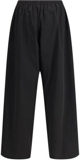 Balenciaga Wijd Geknipte Logo Trainingsbroek Zwart