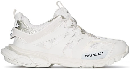 Balenciaga Witte Leren Sneakers Balenciaga , White , Heren - 40 EU