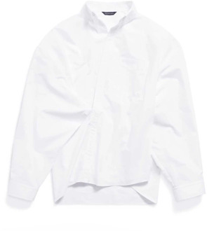 Balenciaga Witte Wrap Shirt Balenciaga , White , Dames - 2XS
