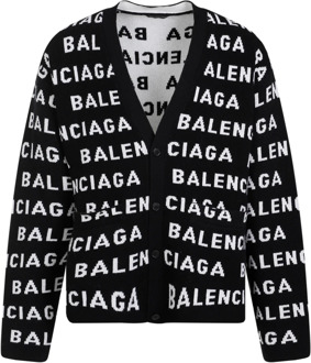 Balenciaga Zwart Wit Vest Balenciaga , Black , Heren - L,M