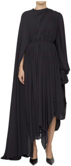 Balenciaga Zwarte Asymmetrische Jurk - Elegant en Tijdloos Balenciaga , Black , Dames - XS