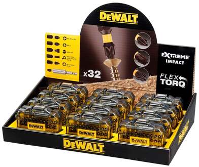Baliedisplay 12x IMPACT Torsion compacte 32-delige schroefbitset - DT70523TM-QZ