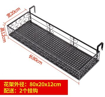Balkon Bloem Rack Opknoping Smeedijzeren Reling Muur Opknoping Bloempot Rack Vangrail Multi-layer Rack Opknoping Plank Venster VIP 7