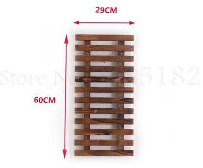Balkon bloem staan opknoping massief houten muur opknoping bloem plank outdoor bloempot hanger corrosiewerende houten muur opknoping flow 60x29cm 1