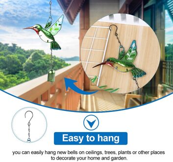 Balkon Deuropening Tuin Patio Art Craft Opknoping Hummingbird Dragonfly Home Decor Festival Mobiele Indoor Outdoor Wind Chime 6