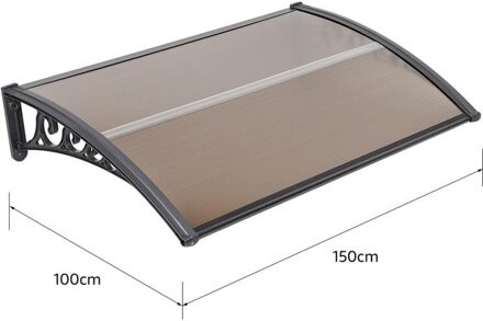 Balkon Luifel Ondersteuning Beugel Deur Venster Dakranden Luifel Houder Luifel Plastic Stalen Beugel Regen Dak Voor Tuin Hwc 100X150 cm