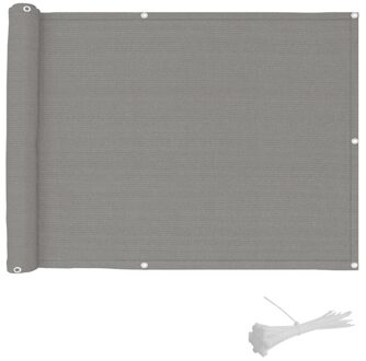 Balkon Privacy Screen Cover Mesh Voorruit Uv Bescherming Weersbestendigheid Met Kabelbinders grijs