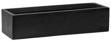 balkonbak laag zwart 40x15x9.5 cm