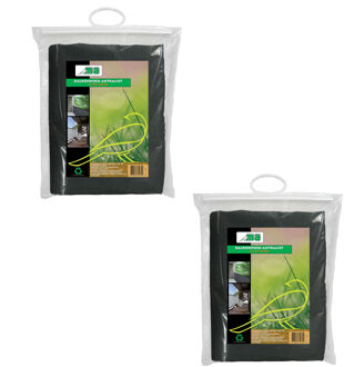 Balkondoek - 2x - zonnescherm - antraciet - 0,9 x 5 meter - kunststof - privacy scherm - windscherm