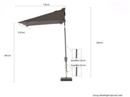 balkonparasol 210x130cm - Laagste prijsgarantie! Zwart