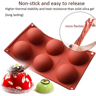 Ball Sphere Silicone Donut Baking Tray Non-stick Mold Making Tool Baking Heat-resistant Reusable Dessert Mould DIY Decorating