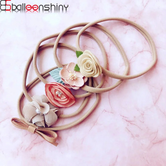 BalleenShiny 5pcs/set Newborn Baby Flower Headband Infant Girls Bowknot Elastic Head Band Princesses Headwear Accessories Gifts