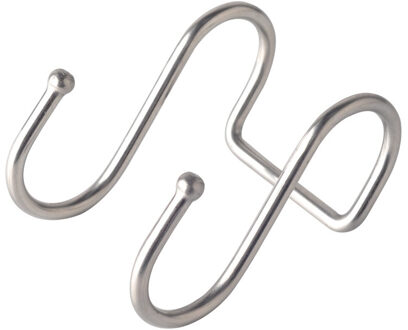BalleenShiny Rvs Dubbele S Vorm Opslag Haak voor Badkamer Keuken Muur en Deur Organizer Accessoires T4
