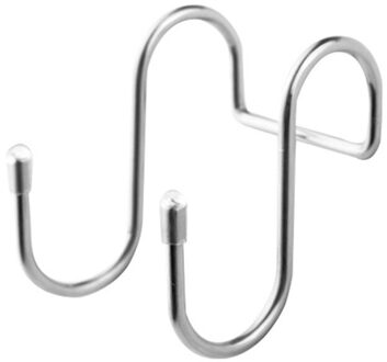 BalleenShiny Rvs Dubbele S Vorm Opslag Haak voor Badkamer Keuken Muur en Deur Organizer Accessoires T5