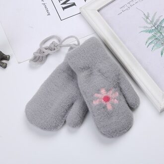 Balleenshiny Winter Warme Wanten Voor Kinderen Aged 0-3 Pluche Gebreide Halter Handschoenen Verdikte Kinderen Warme Outdoor Afdrukken Wanten 1