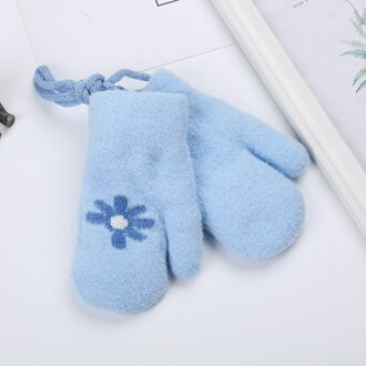 Balleenshiny Winter Warme Wanten Voor Kinderen Aged 0-3 Pluche Gebreide Halter Handschoenen Verdikte Kinderen Warme Outdoor Afdrukken Wanten 2