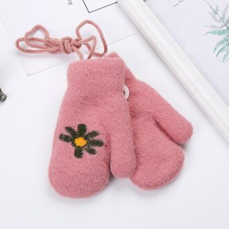 Balleenshiny Winter Warme Wanten Voor Kinderen Aged 0-3 Pluche Gebreide Halter Handschoenen Verdikte Kinderen Warme Outdoor Afdrukken Wanten 5