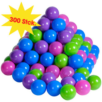 Ballen voor ballenbak 300 stuks softcolor Kleurrijk