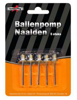 Ballenpomp naalden - 5 stuks - D4 mm Zilver