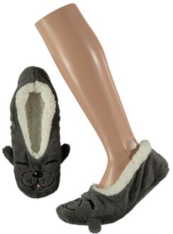 Ballerina pantoffels/sloffen zeehond - kinderen - grijs 31-33